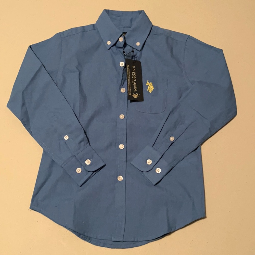 Boys blue dress shirt